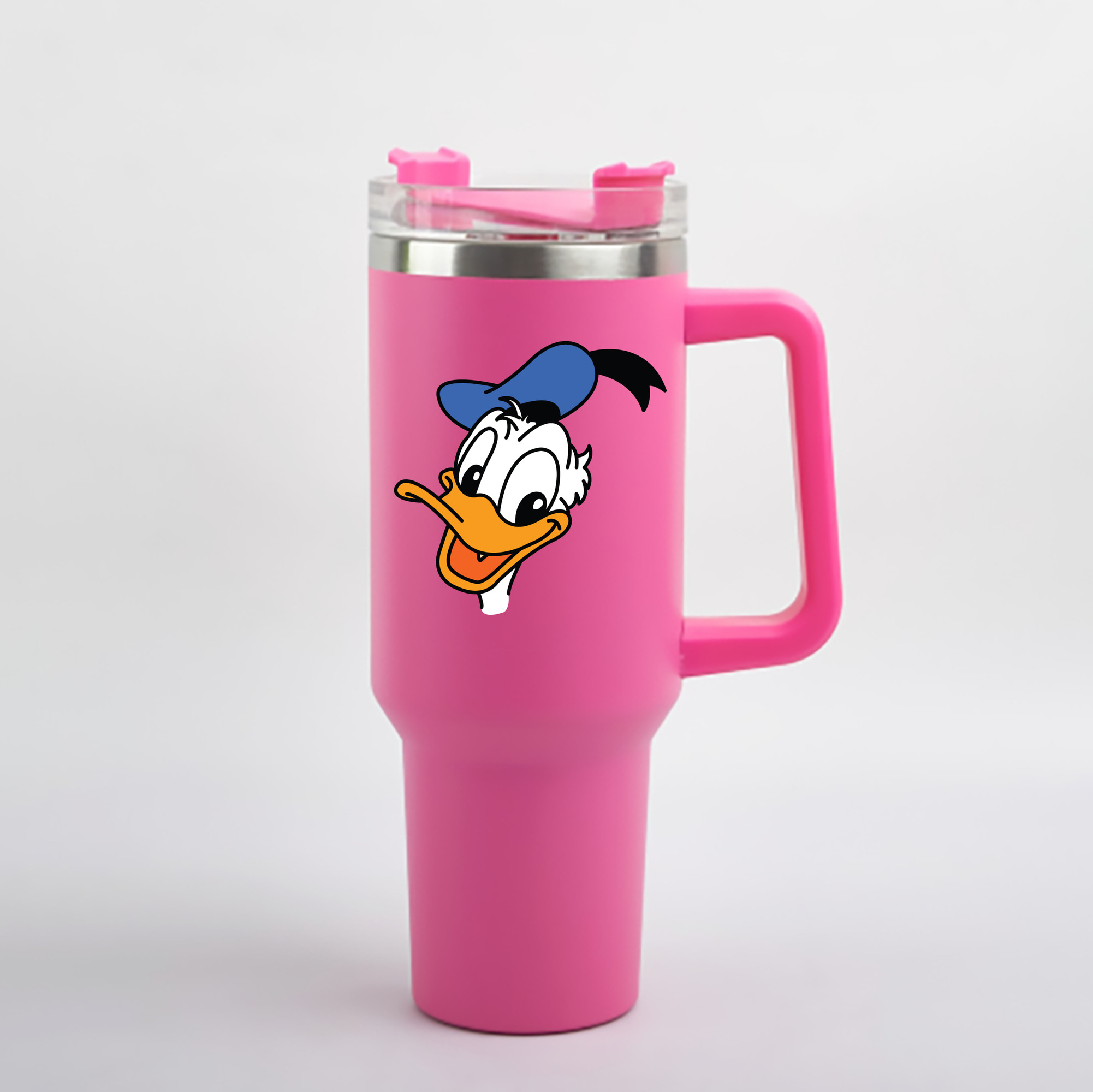 ミッキーマウス Mickey Mouse 1200mL車用タンブラー - クリスタルステッカー（プラスチックストロー付き）
